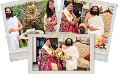 Former Nepal Foreign Minister N.P. Saud’s Wife Jyotshna Saud Meets Yogi Priyavrat Animesh at OOJ Ashram